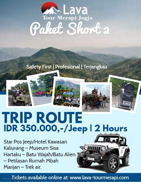 Paket Short 2  Lava Tour Merapi